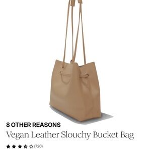 8 Other Reasons Vegan Leather Shoulder Bag in Tan